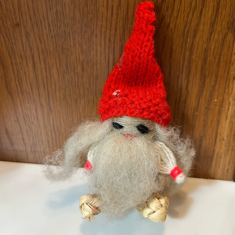 SWEDISH Santa Clause Handmade Tomte Figurine  Scandinavian Christmas Decor